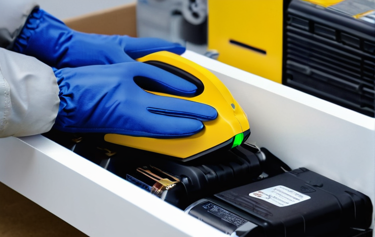 발열 장갑 관리 및 유지법 - A person, dressed in casual clean attire, gently hand-washing a pair of heated gloves in a clean bas...